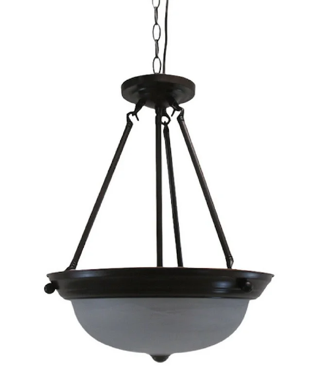Trans Globe 8912 ROB Three Light Pendant Chandelier in Rubbed Oil Bronze Finish