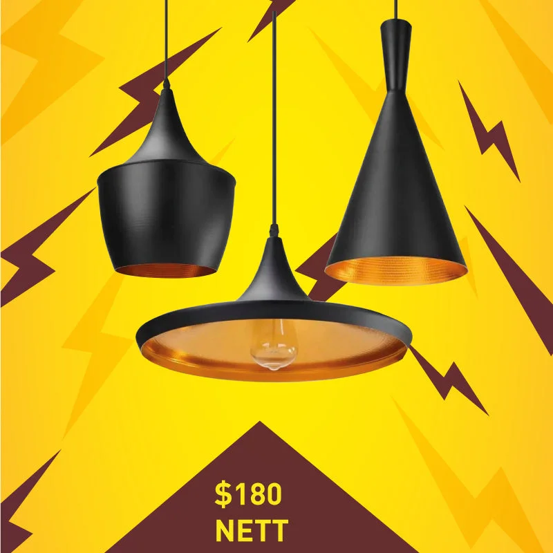 Tom Dickson Hanging Light in set of 3
