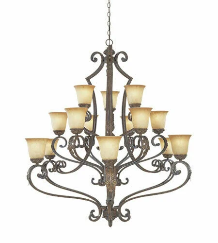 Designers Fountain Lighting 976815 VBG Grand Palais Collection Fifteen Light Hanging Chandelier in Venetian Bronze and Gold Finish Designers Fountain Lighting 976815 VBG Grand Palais Collection Fifteen Light Hanging Chandelier in Venetian Bronze and Gold Finish