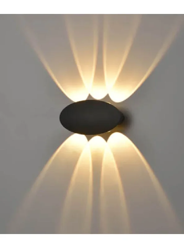 Shine 6Lt LED Outdoor Up/Down Light IP54 - Oval