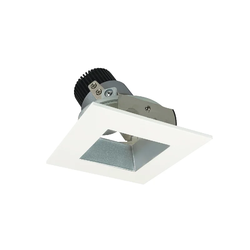 Fairy String Lights for Bedroom DecorNora Lighting NIO-4SDSQ50XHZMPW/10 4" Iolite LED Square Adjustable Reflector With Square Aperture, 1000lm / 14W, 5000K - Haze Reflector / Matte Powder White Flange