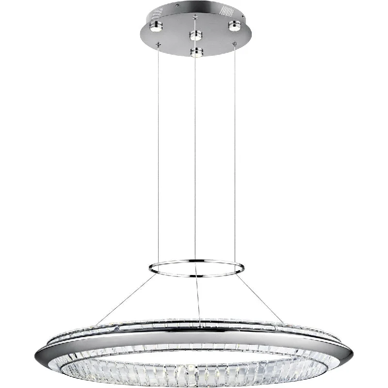 Elan by Kichler Lighting 83623 Joez Collection LED Hanging Pendant Chandelier in Crystal and Polished Chrome Finish Elan by Kichler Lighting 83623 Joez Collection LED Hanging Pendant Chandelier in Crystal and Polished Chrome Finish