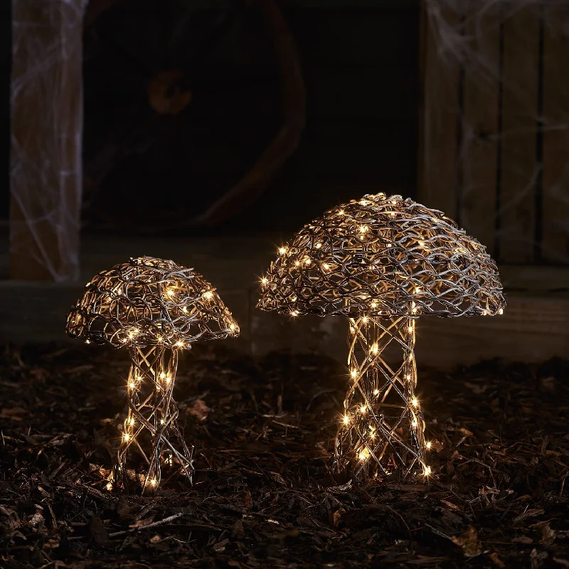 Color - Changing LED String Lights for Christmas DecorRattan Mushroom Garden Light Duo