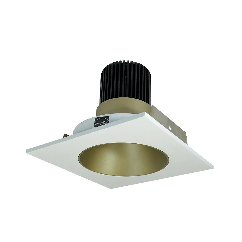 String Lights for Seasonal Decorations (Spring, Fall, etc.)Nora Lighting NIO-4SNDC27XCHMPW/10 4" Iolite LED Square Reflector With Round Aperture, 1000lm / 14W, 2700K - Champagne Haze Reflector / Matte Powder White Flange