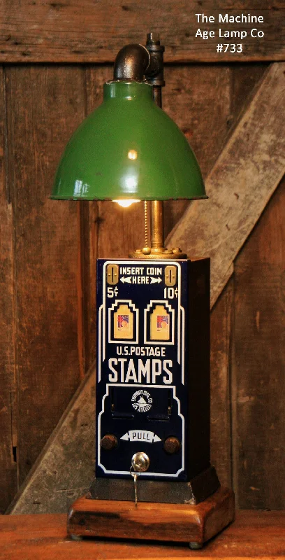 Low - Bay Industrial Lighting Fixtures for Small FactoriesSteampunk, Industrial Stamp Machine, Green Shade Lamp #733 - SOLD Low - Bay Industrial Lighting Fixtures for Small FactoriesSteampunk, Industrial Stamp Machine, Green Shade Lamp #733 - SOLD