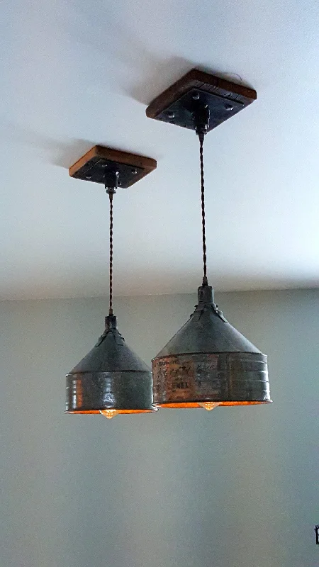 Corrosion - Resistant Industrial Lighting for Coastal FactoriesSteampunk Industrial Farm Funnel Ceiling Light Pendant Hanging #1260