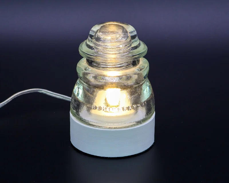 Industrial Flood Lighting for Outdoor Loading DocksLamp Base for "Hemingray-40, -42, -45" Glass Insulators, Industrial Lighting, Man Cave Decor
