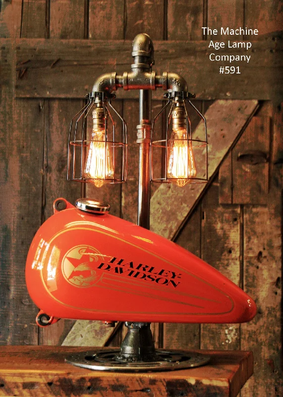 Industrial Ceiling - Mounted Lighting for Assembly PlantsSteampunk Industrial Lamp, Harley Davidson Motorcycle Gas Tank #591 - Sold Industrial Ceiling - Mounted Lighting for Assembly PlantsSteampunk Industrial Lamp, Harley Davidson Motorcycle Gas Tank #591 - Sold
