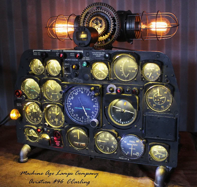 Industrial Ceiling - Mounted Lighting for Assembly PlantsAntique Aviation F86-Sabre Jet Fighter Instrument Control Panel Display Lamp #cc46 sold