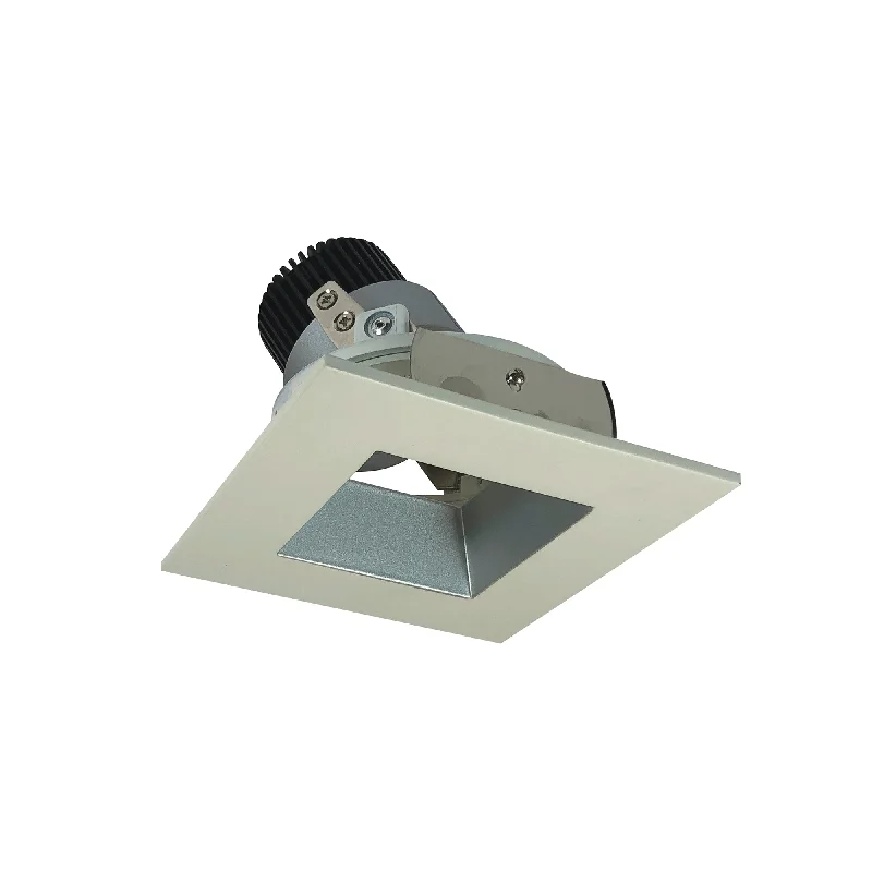 Waterproof String Lights for Patio DecorNora Lighting NIO-4SDSQ27QHW 4" Iolite LED Square Adjustable Reflector With Square Aperture, 10-Degree Optic, 800lm / 12W, 2700K - Haze Reflector / White Flange