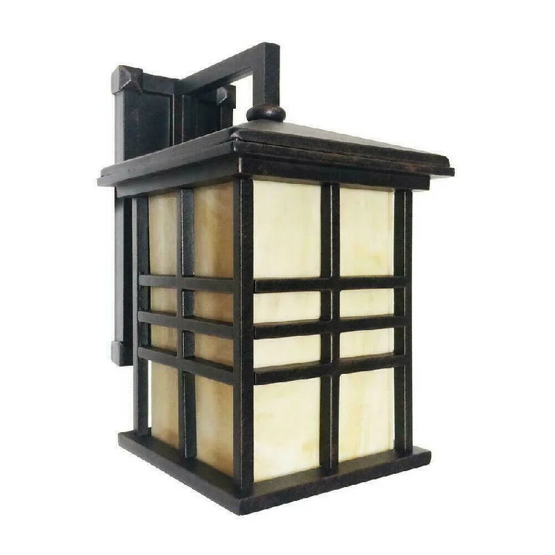 Trans Globe Lighting PL44636RT-H-LED Huntington Collection One Light Misson Style Outdoor Wall Lantern in Bronze Rust Finish Trans Globe Lighting PL44636RT-H-LED Huntington Collection One Light Misson Style Outdoor Wall Lantern in Bronze Rust Finish
