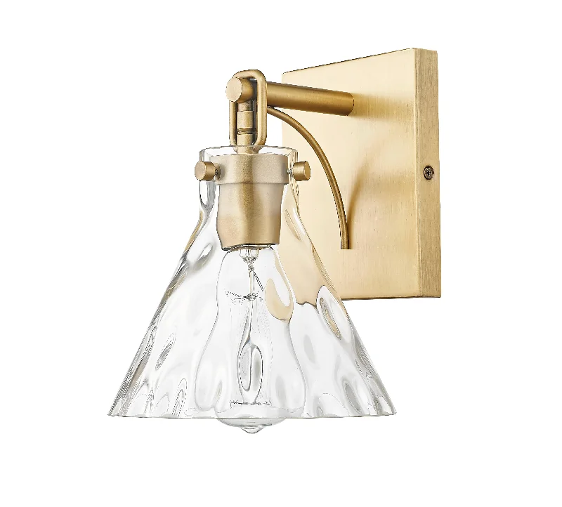 Waterproof Industrial Lighting for Wet AreasBarlon Wall Sconce - Vintage Brass - Clear Water Glass - 7.75in. Extension - E26 Medium Base Waterproof Industrial Lighting for Wet AreasBarlon Wall Sconce - Vintage Brass - Clear Water Glass - 7.75in. Extension - E26 Medium Base