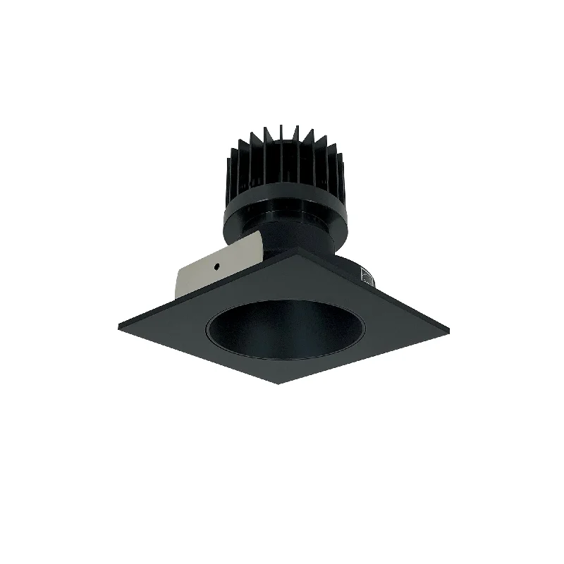 String Lights for Camping TripsNora Lighting NIO-4SNDC27XBB/HL 4" Iolite LED Square Reflector With Round Aperture, 1500lm/2000lm/2500lm (varies by housing), 2700K - Black Reflector / Black Flange