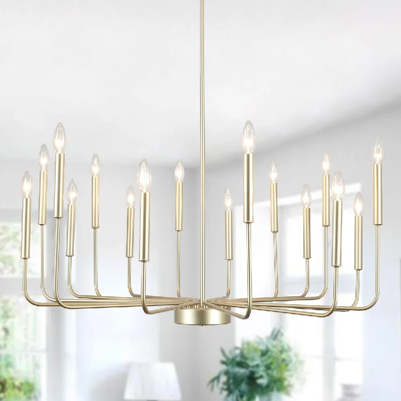Mid - Century Modern Chandeliers for Vintage Appeal16-Light Metal Rustic Modern Candle Chandelier Fixturesfor Living Room Kitchen Foyer Bedroom Mid - Century Modern Chandeliers for Vintage Appeal16-Light Metal Rustic Modern Candle Chandelier Fixturesfor Living Room Kitchen Foyer Bedroom