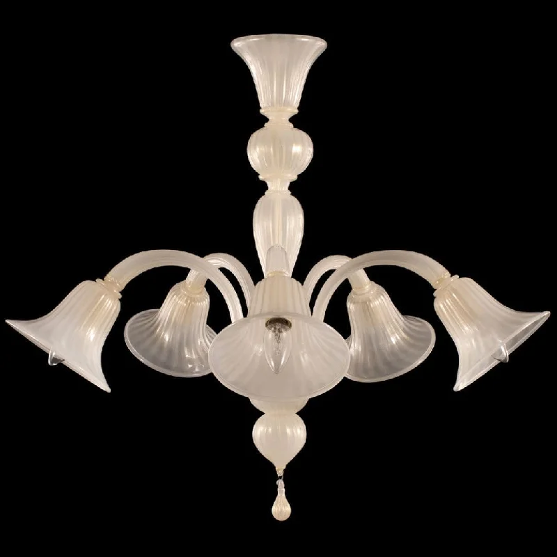 Chandeliers with Frosted Glass for a Softer Light Diffusion5 Light Gold Murano Glass Chandelier Chandeliers with Frosted Glass for a Softer Light Diffusion5 Light Gold Murano Glass Chandelier