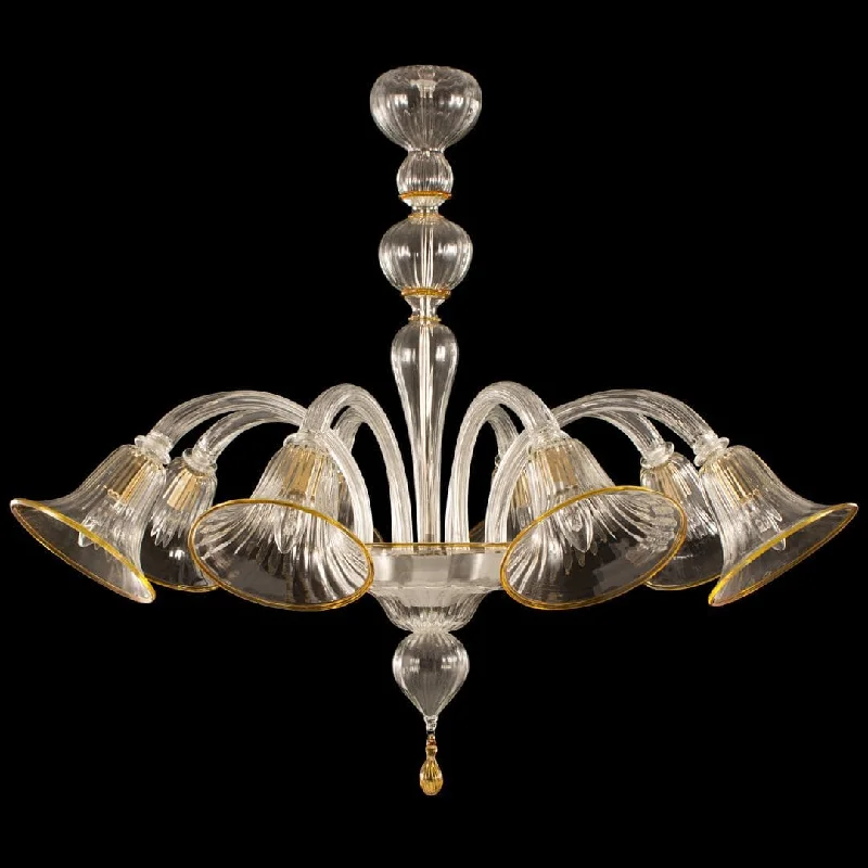 Bohemian - Style Beaded Chandeliers for Eclectic Decor8 Light Clear and Amber Murano Glass Chandelier Bohemian - Style Beaded Chandeliers for Eclectic Decor8 Light Clear and Amber Murano Glass Chandelier