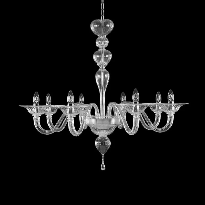 Bohemian - Style Beaded Chandeliers for Eclectic Decor8 Light Clear Murano Glass Chandelier Bohemian - Style Beaded Chandeliers for Eclectic Decor8 Light Clear Murano Glass Chandelier