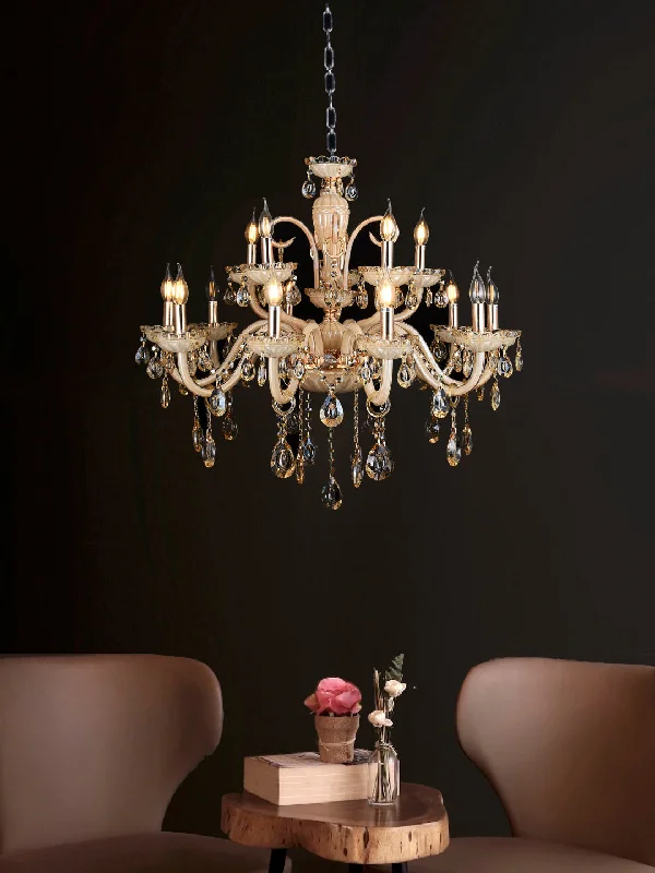 Bohemian - Style Beaded Chandeliers for Eclectic DecorAmbrosia 15-Lamp Chandelier