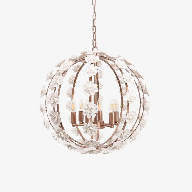 Chandeliers with Pendant Lights for a Stylish LookBianca Floral Orb Chandelier
