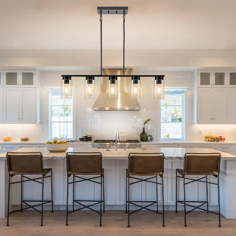 Victorian - Inspired Chandeliers with Ornate DetailsBlack Cylinder Kitchen Island Chandelier Kitchen Island Lighting Dining Room Light - 5-light Victorian - Inspired Chandeliers with Ornate DetailsBlack Cylinder Kitchen Island Chandelier Kitchen Island Lighting Dining Room Light - 5-light