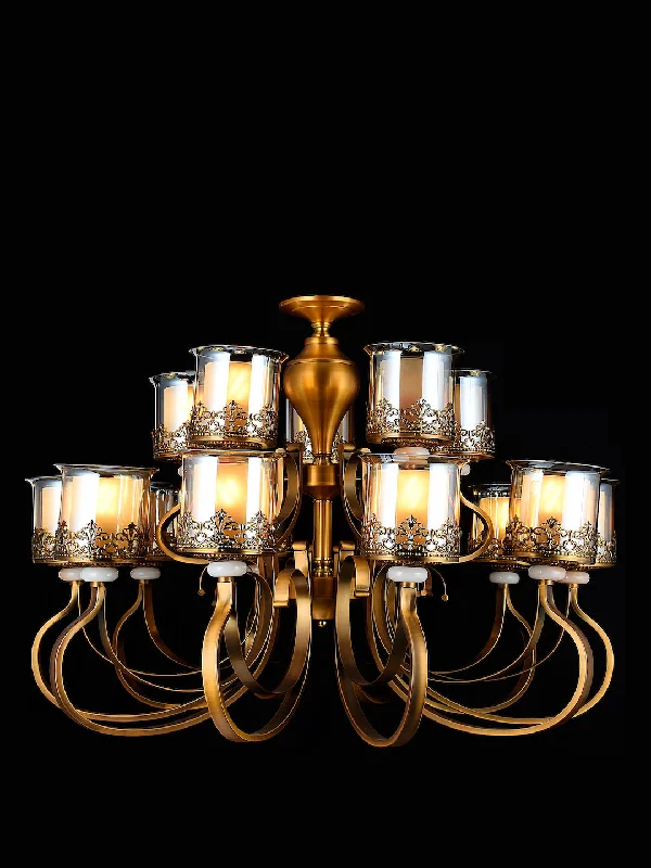 Chandeliers with Metal Frames in Bronze FinishCarrie 15 Chandelier
