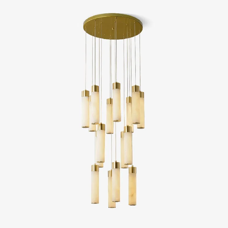 Chandeliers with Candle - Style Bulbs for a Classic AestheticCelestial Alabaster Cascade Chandelier