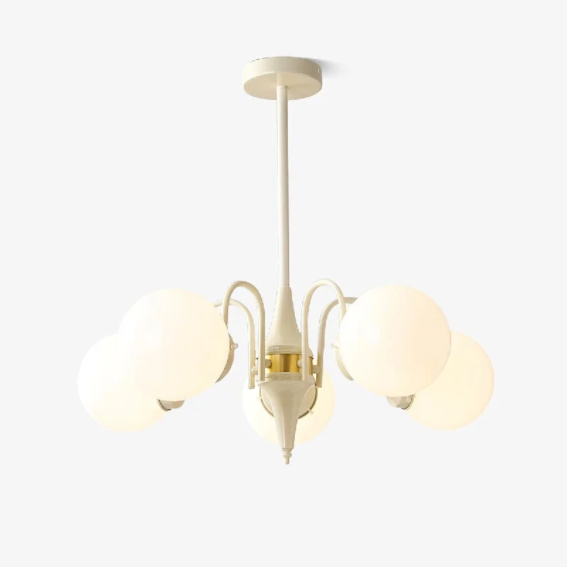 Victorian - Inspired Chandeliers with Ornate DetailsCream Ball Chandelier