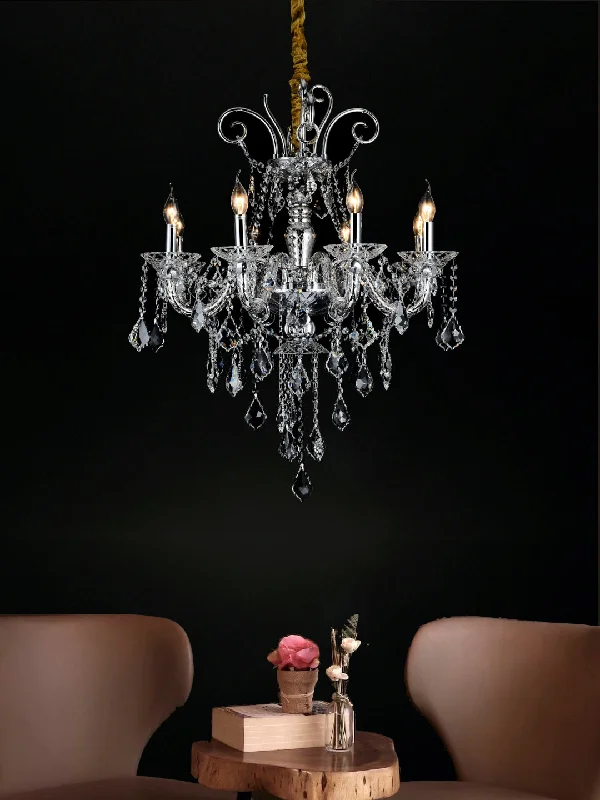 Modern Crystal Chandeliers for Contemporary HomesCynthia 8-Lamp Chandelier