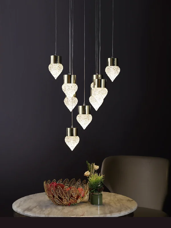 Modern Crystal Chandeliers for Contemporary HomesDermot 9-Lamp Chandelier