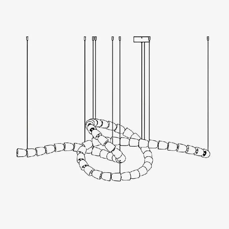 Chandeliers with Metal Frames in Copper FinishGabriel Chandelier E