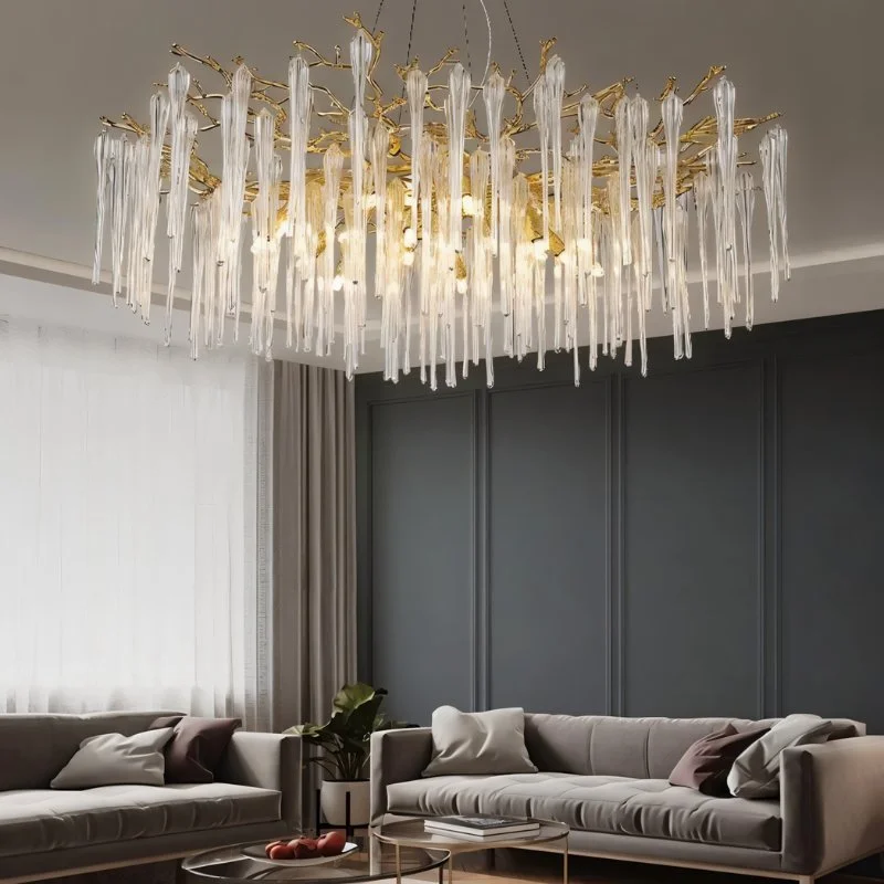 Chandeliers with Adjustable Height for Custom InstallationGlere Round Chandelier