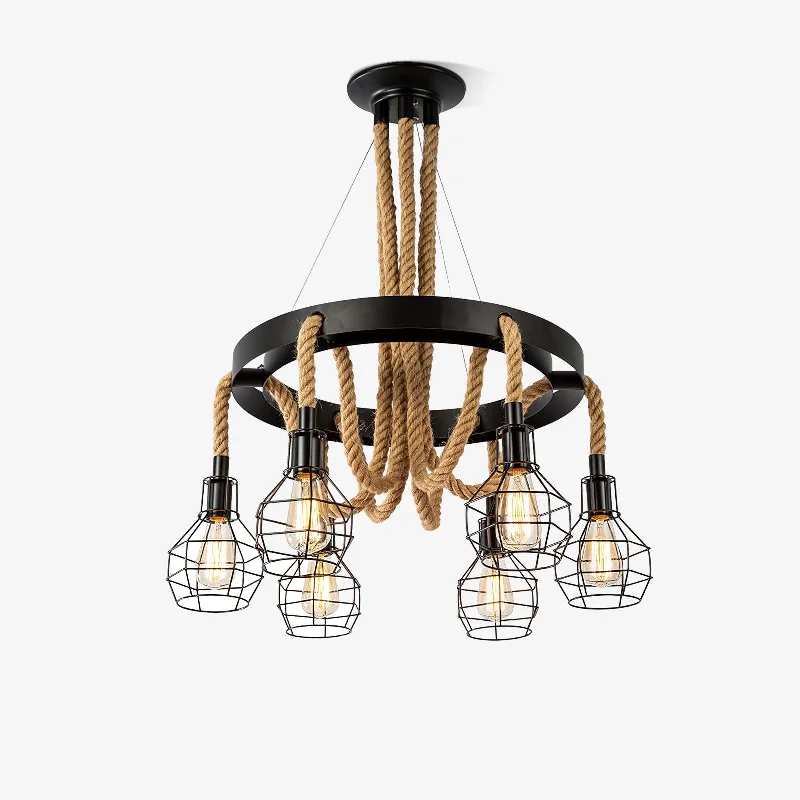 Ceiling - Mounted Chandeliers for Standard CeilingsHemp Rope Industrial Starfall Chandelier Ceiling - Mounted Chandeliers for Standard CeilingsHemp Rope Industrial Starfall Chandelier