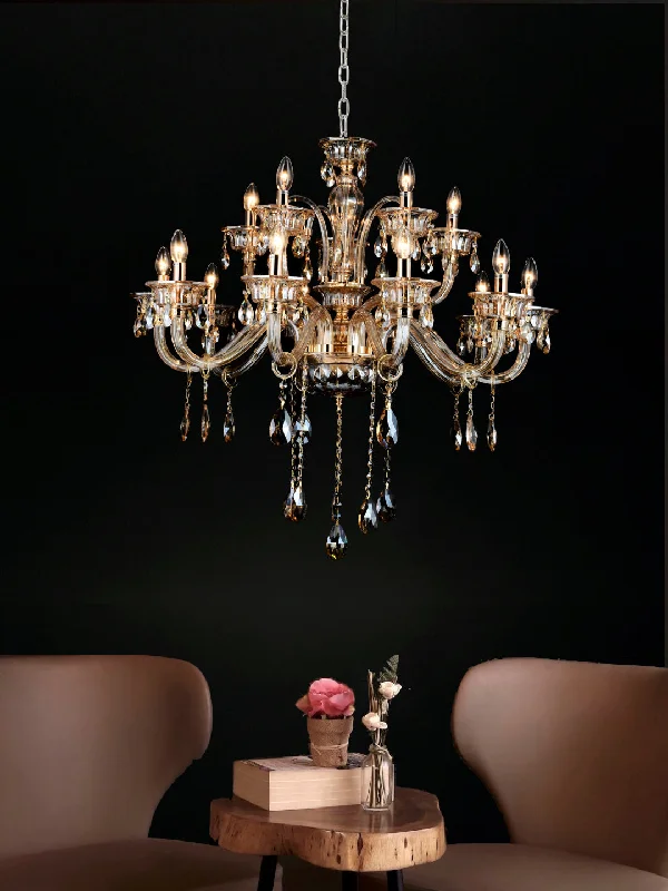 Chandeliers with Candle - Style Bulbs for a Classic AestheticHilary 10+5-Lamp Chandelier Chandeliers with Candle - Style Bulbs for a Classic AestheticHilary 10+5-Lamp Chandelier