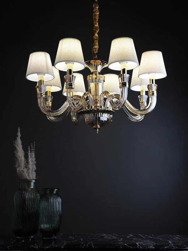 Chandeliers with Venetian Glass for a Luxurious LookIsabel 8-Lamp Chandelier