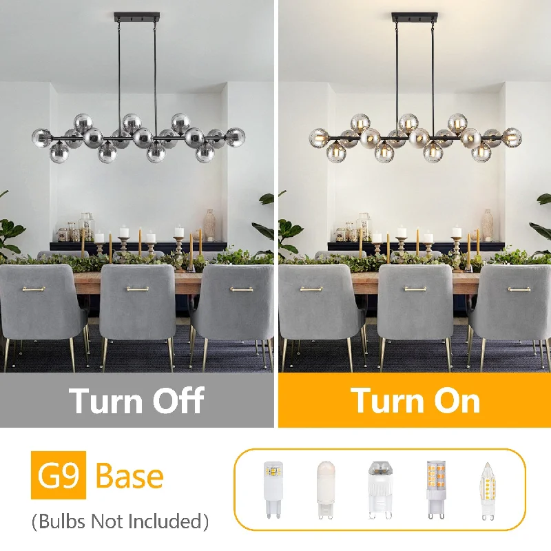 Minimalist Chandeliers for Sleek and Simple InteriorsKitchen Island Chandelier Bubble Sputnik Chandelier Modern Linear Chandelier for Dining Room