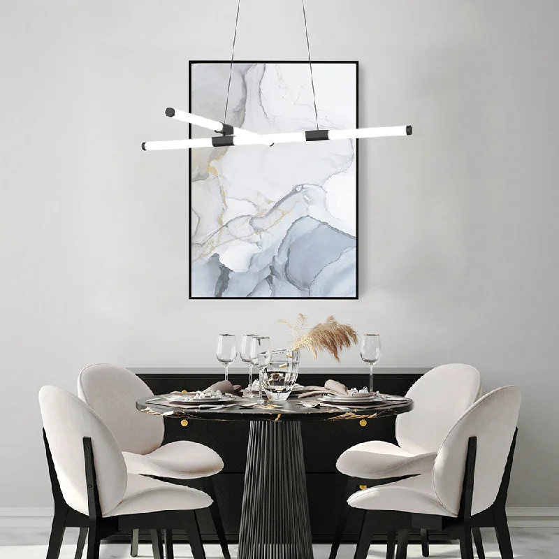 Chandeliers with Frosted Glass for a Softer Light DiffusionChandelier Akari