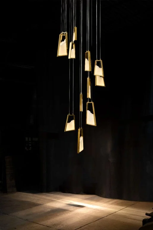Mid - Century Modern Chandeliers for Vintage AppealRadiant Gold Aura