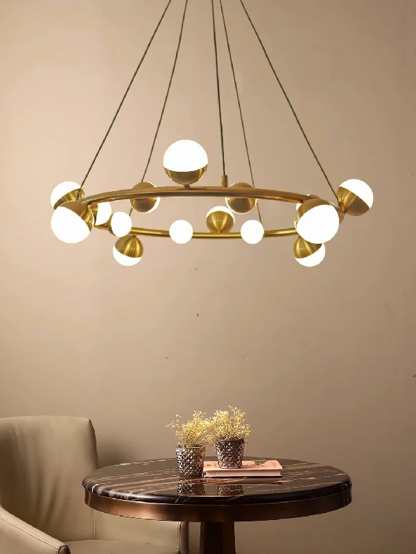 Chandeliers with Metal Frames in Copper FinishMarcus 16-Lamp Chandelier