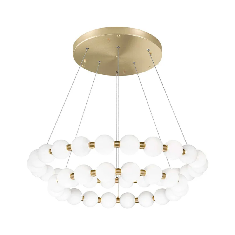 Chandeliers with Metal Frames in Black FinishChandelier 2 niveaux Oni