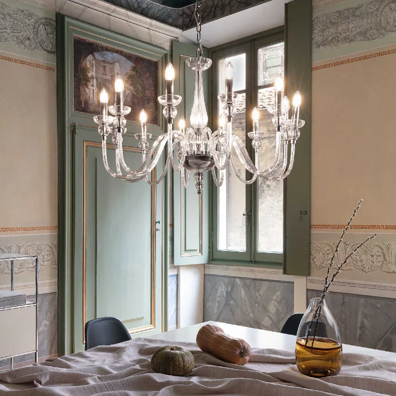 Chandeliers with Venetian Glass for a Luxurious LookMid Century 12 Light Glass Chandelier Chandeliers with Venetian Glass for a Luxurious LookMid Century 12 Light Glass Chandelier