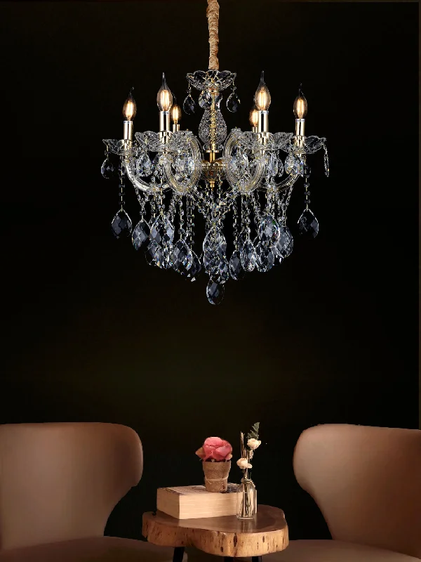 Chandeliers with Metal Frames in Copper FinishNatalie 6-Lamp Chandelier