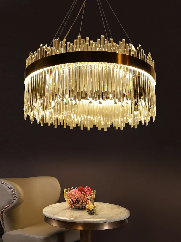 Chandeliers with Frosted Glass for a Softer Light DiffusionRavin Chandelier
