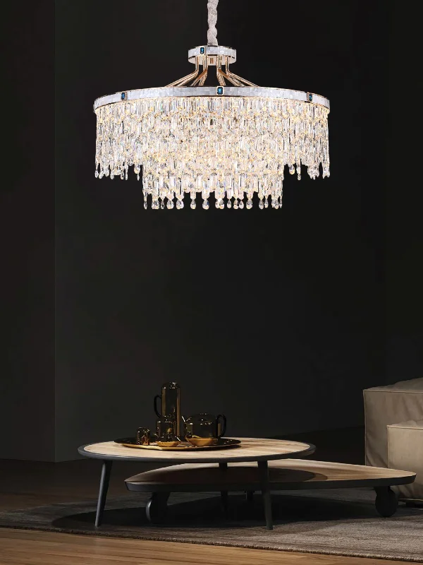 Chandeliers with Adjustable Arms for Directional LightingEclipse Silver Chandelier