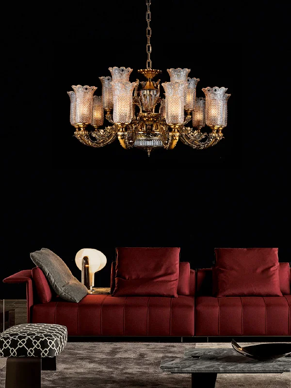 Ceiling - Mounted Chandeliers for Standard CeilingsVerona 15-Lamp Amber Chandelier Ceiling - Mounted Chandeliers for Standard CeilingsVerona 15-Lamp Amber Chandelier