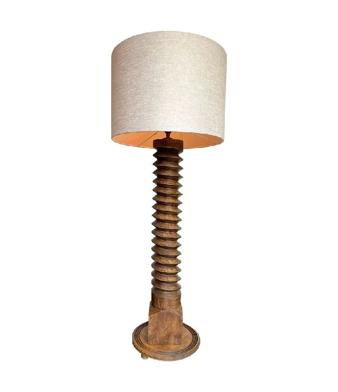 Modern Minimalist Floor Lamp for Contemporary Living RoomsA French 1940s oak wine press corkscrew floor lamp in the style of Charles Dudouyt Modern Minimalist Floor Lamp for Contemporary Living RoomsA French 1940s oak wine press corkscrew floor lamp in the style of Charles Dudouyt