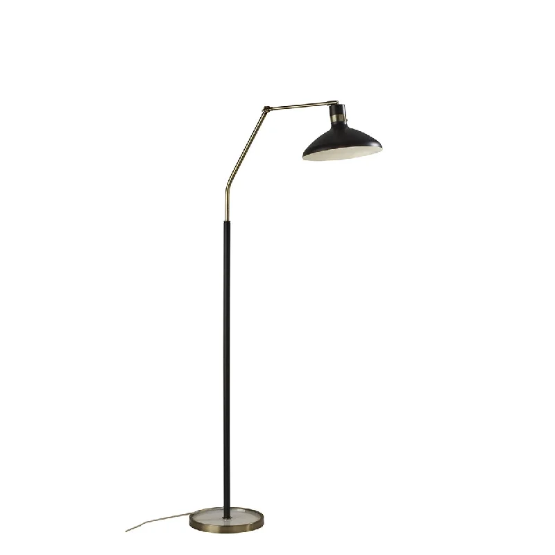 Glass Floor Lamp with Frosted Shades for Soft Diffused LightBryson Task Floor Lamp
