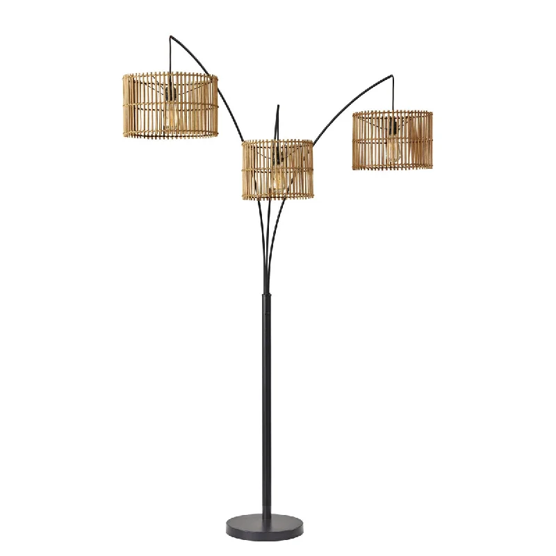 Glass Floor Lamp with Frosted Shades for Soft Diffused LightCabana Arc Lamp