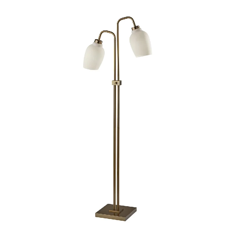 Marble Base Floor Lamp for a Touch of LuxuryClara 2 Light Floor Lamp