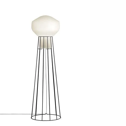 Glass Floor Lamp with Frosted Shades for Soft Diffused LightAerostat Floor Lamp
