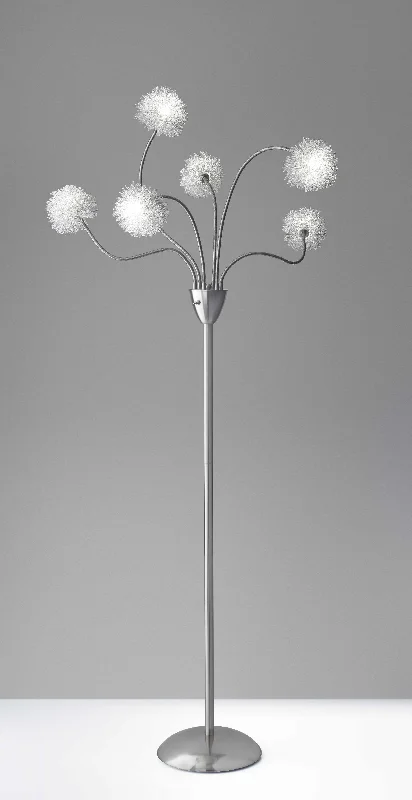 Smart Floor Lamp with Voice Control and Bluetooth ConnectivityAluminum Dandelion Floor Lamp By Homeroots Smart Floor Lamp with Voice Control and Bluetooth ConnectivityAluminum Dandelion Floor Lamp By Homeroots